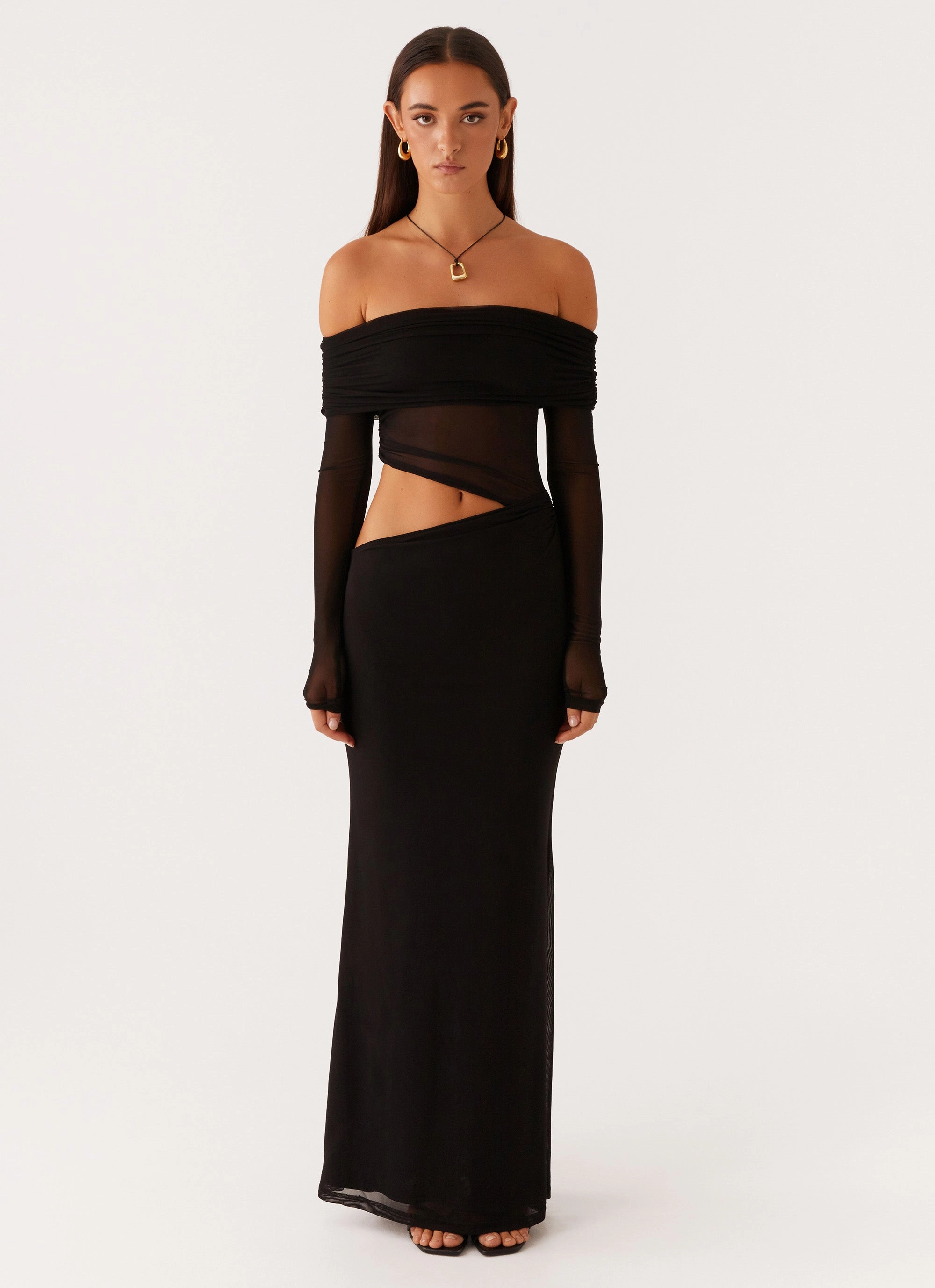Shape Retention Emery Maxi Dress - Black