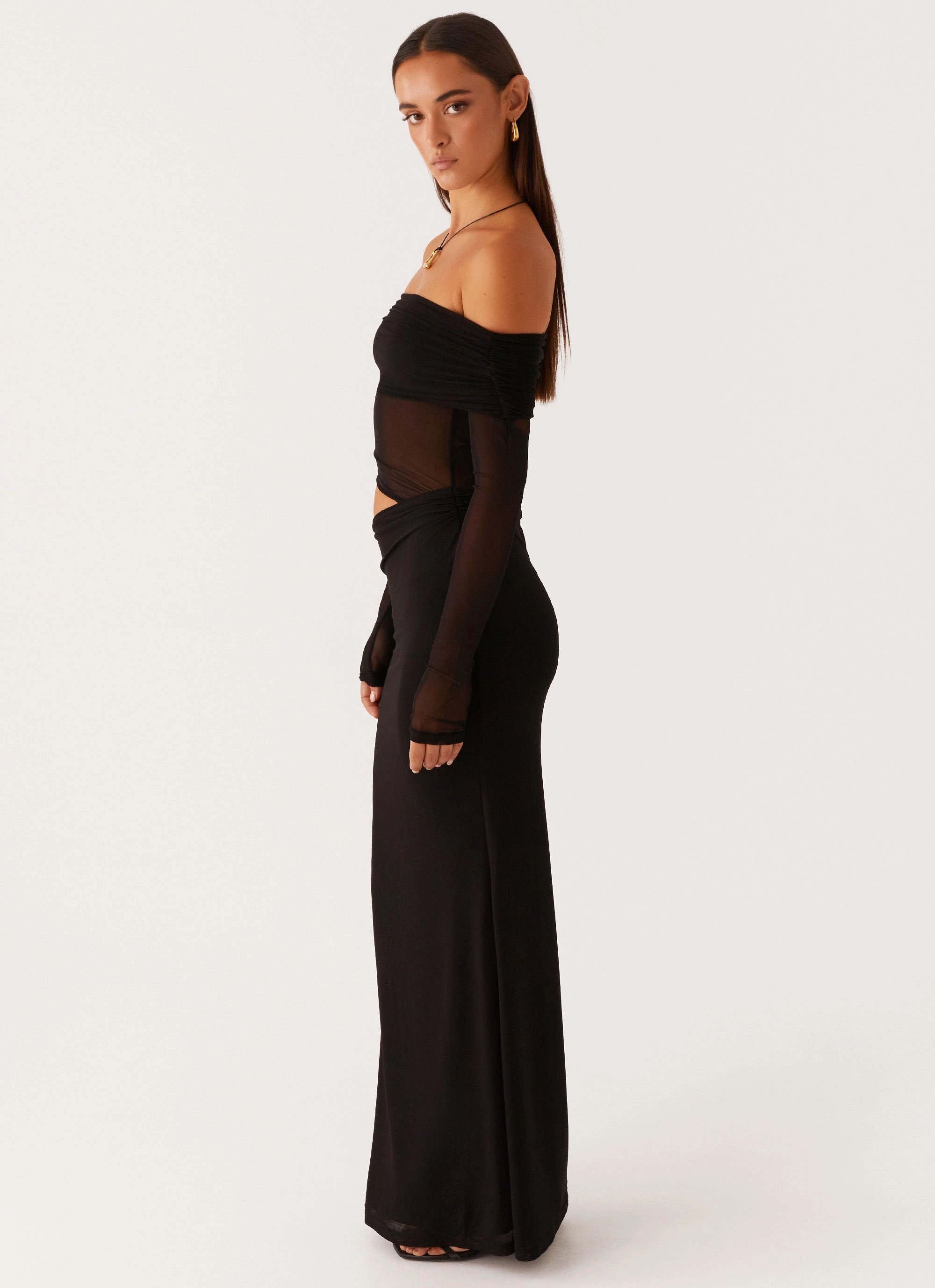 Emery Maxi Dress - Black Subtle tone