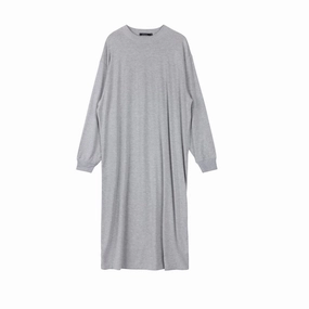 Timeless Touch Polished Cut Oversized T-Shirt Dress | Gray [Final Sale]