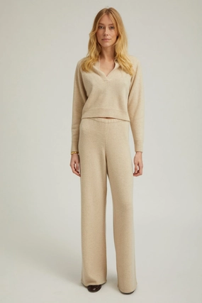 Chill Fit High-waisted fit Oyster Cashmere Easy Pants