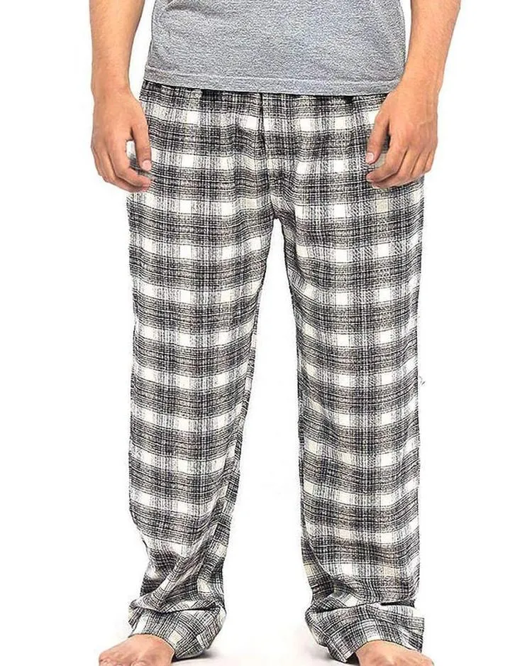 Pack of 2 - Men's Cotton Check Pajama - Cotton Yarn Dyed Flannel Men's Pajama MF-20