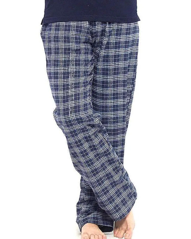 Pack of 2 - Men's Cotton Check Pajama - Cotton Yarn Dyed Flannel Men's Pajama MF-20