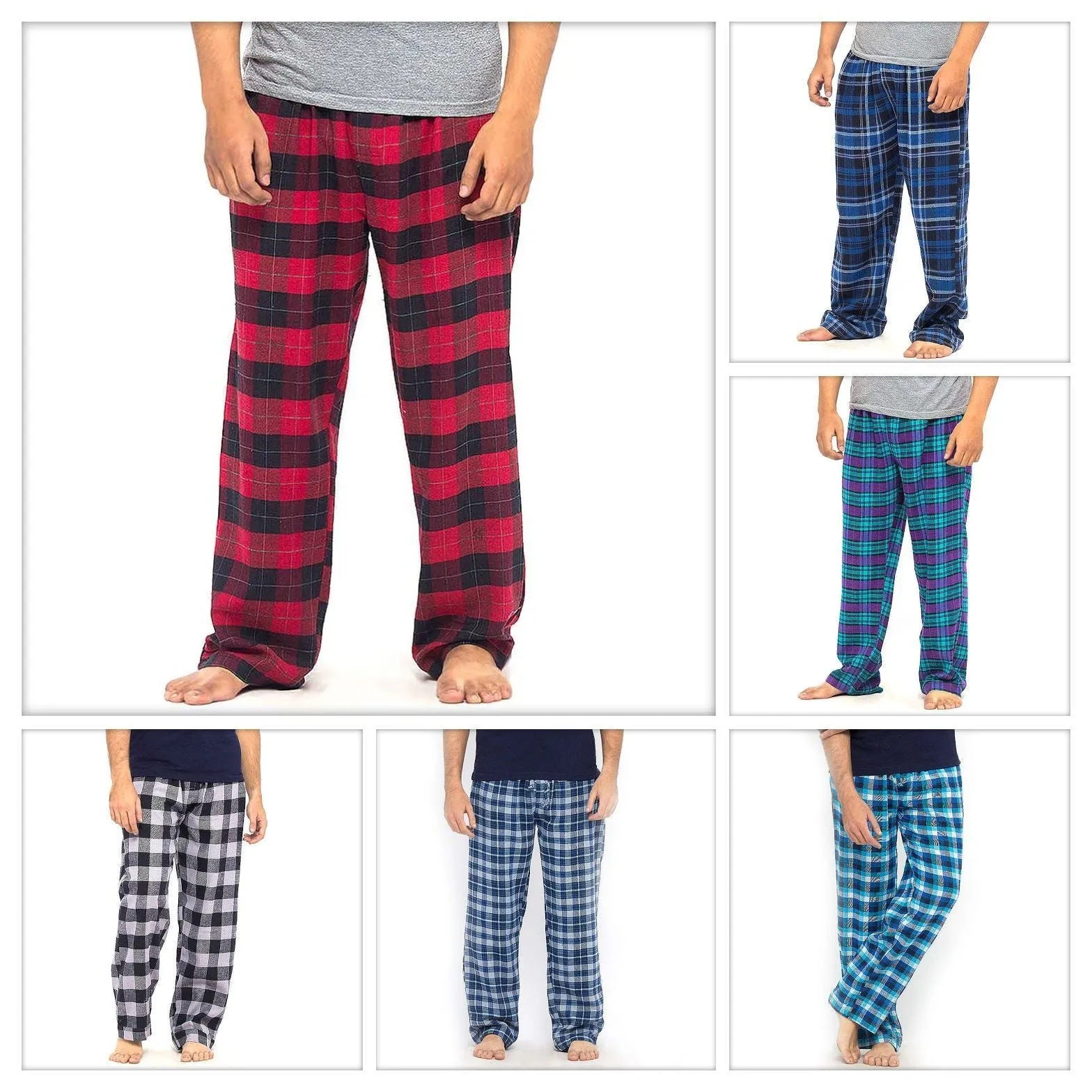 Pack of 3 Cotton Yarn Dyed Flannel Men's Pajama - Deal No.1