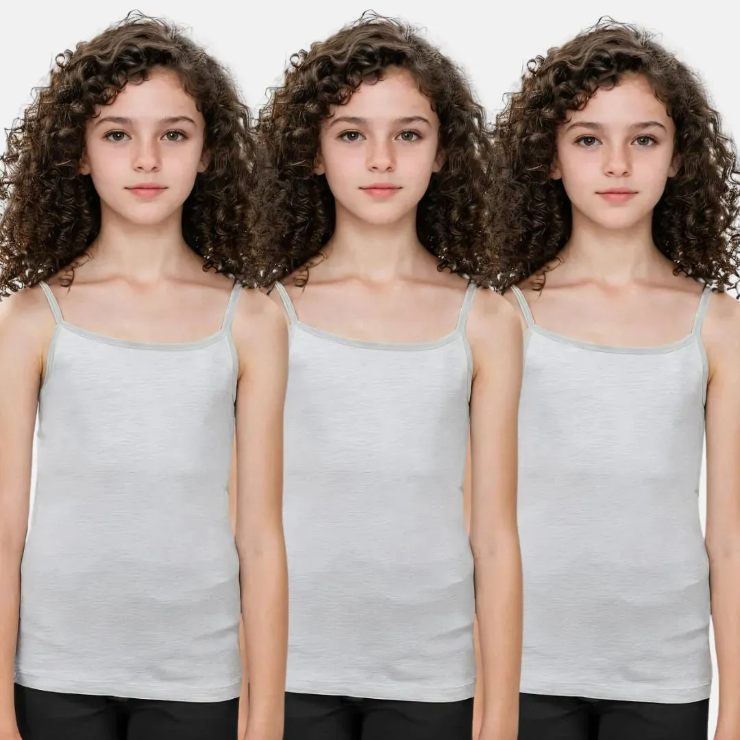 Padded Camisole | For Teens | Flat Padding | Covers Nipple Buds | Pack Of 3