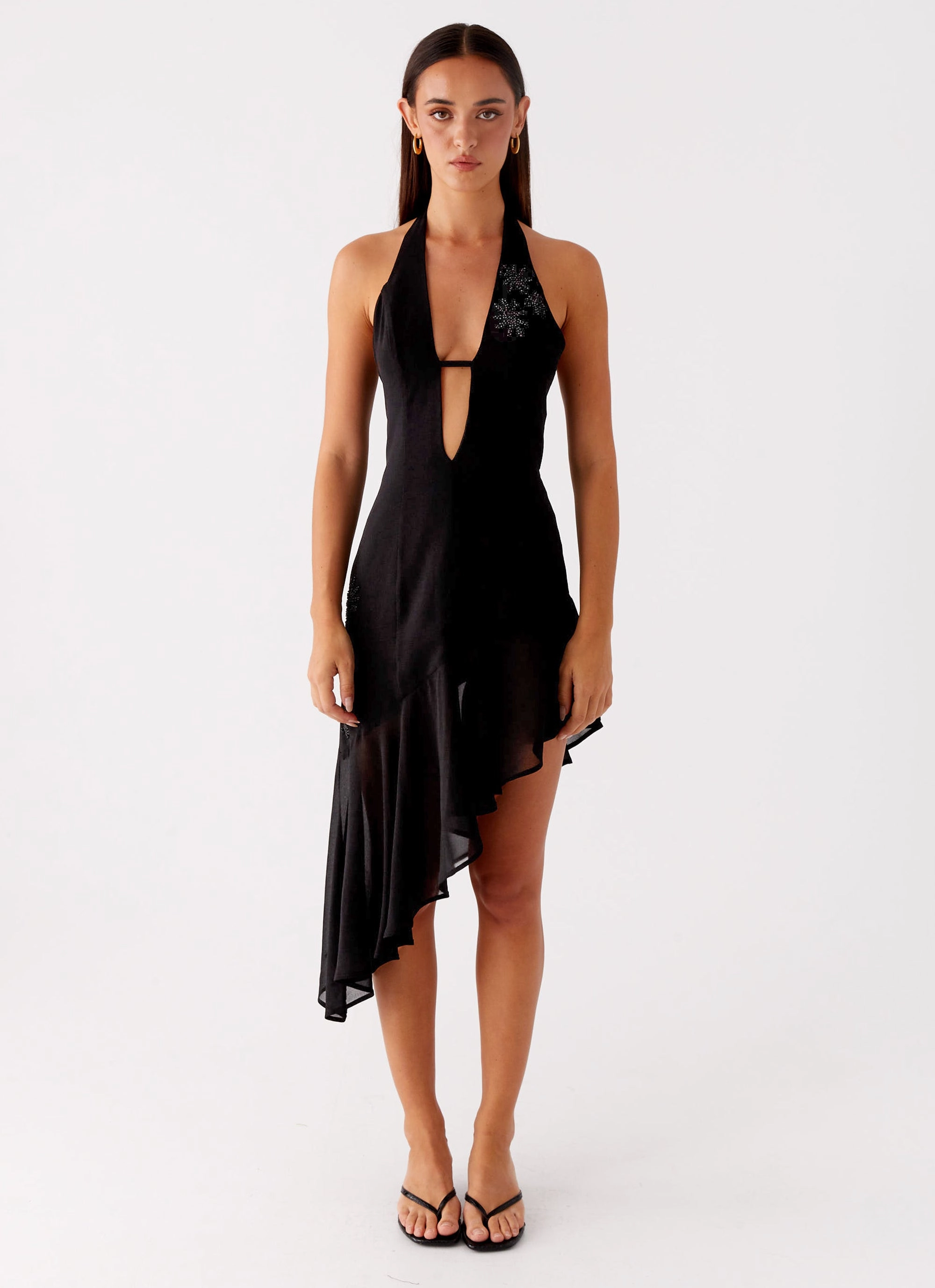 Clean Slate Midi Dress - Black Body Fit