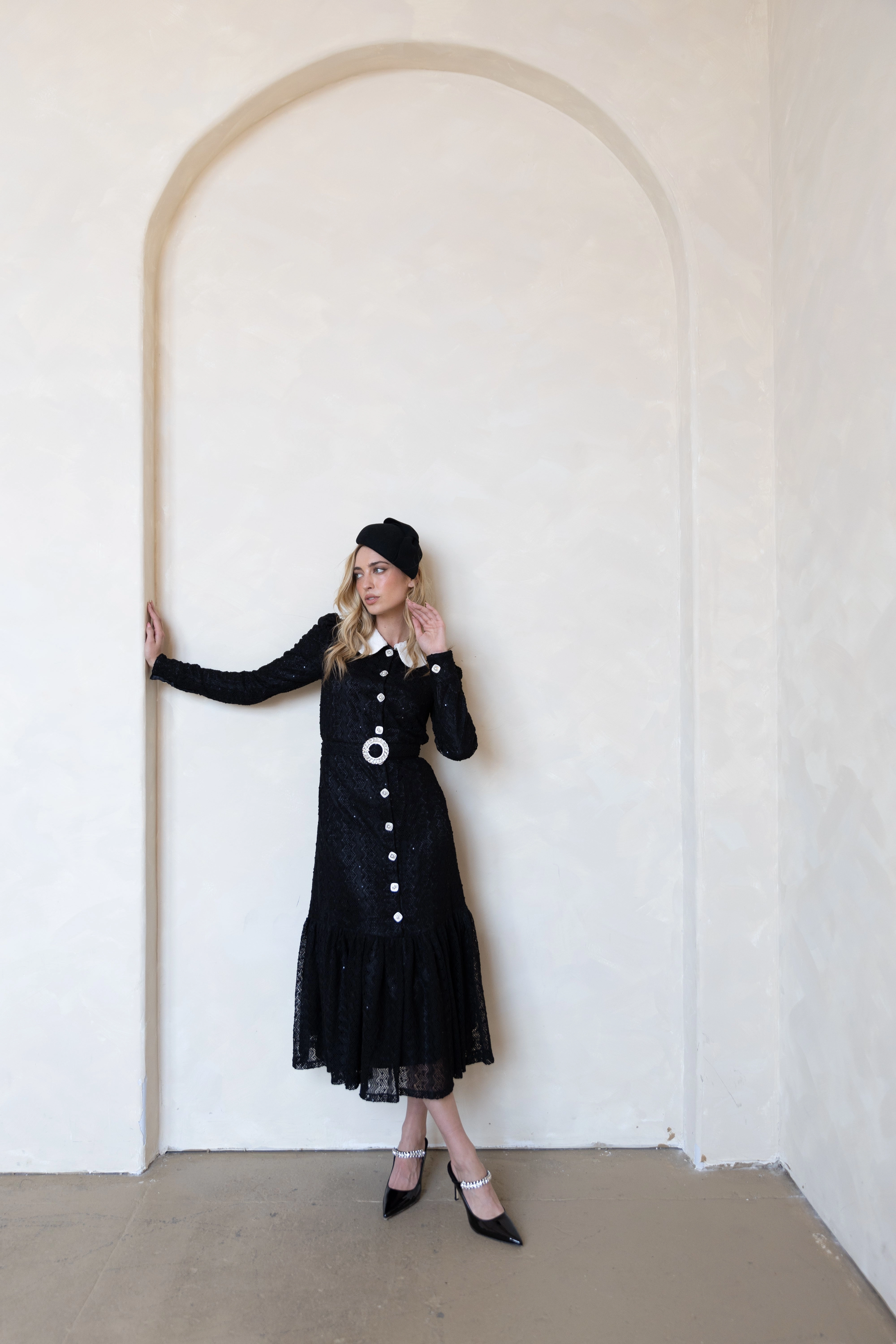 knee-length Asymmetrical hem Grace Lace Maxi