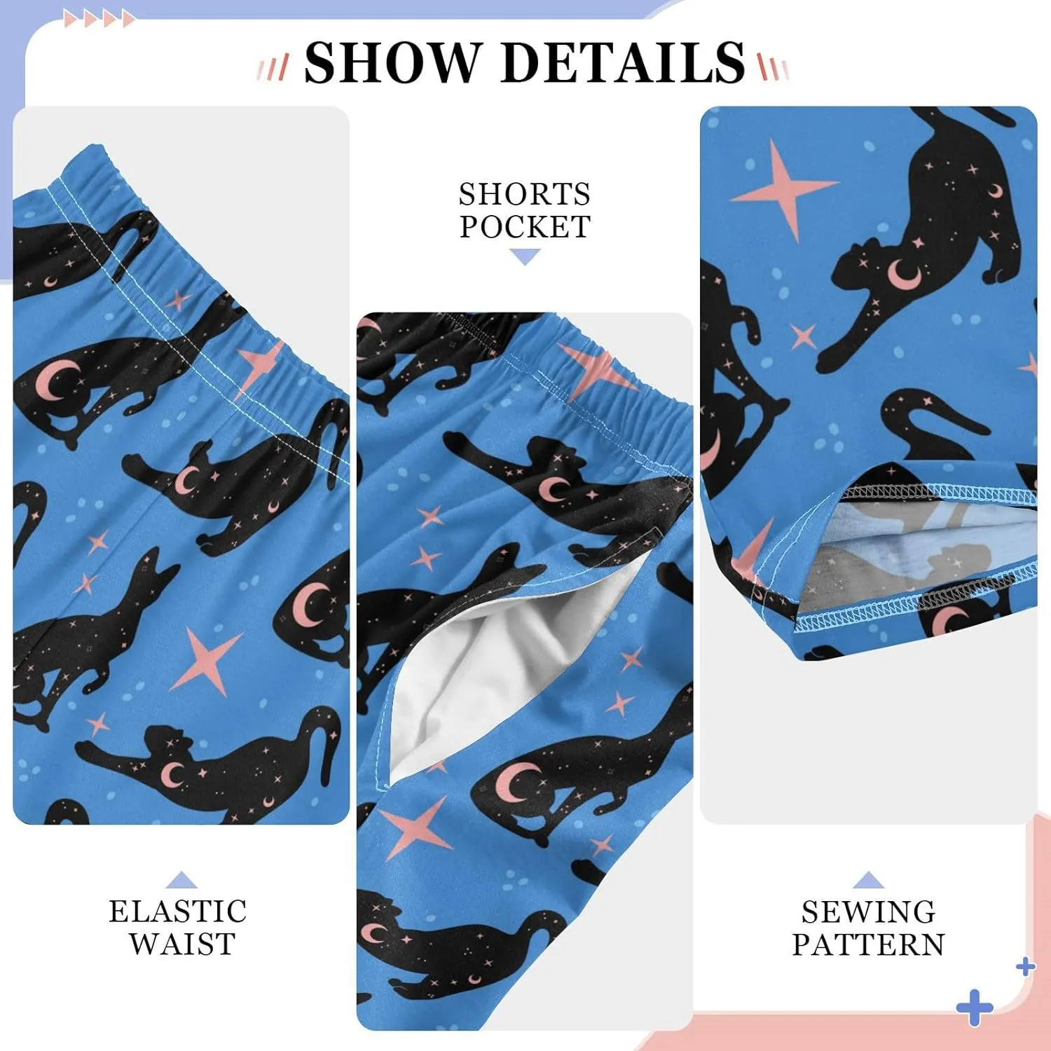 Pajama Bottoms, Magical Cats Pajamas Pant Sleep Long Pants Black Lounge Wear Sleepwear Pjs