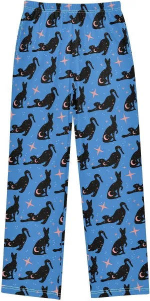 Pajama Bottoms, Magical Cats Pajamas Pant Sleep Long Pants Black Lounge Wear Sleepwear Pjs
