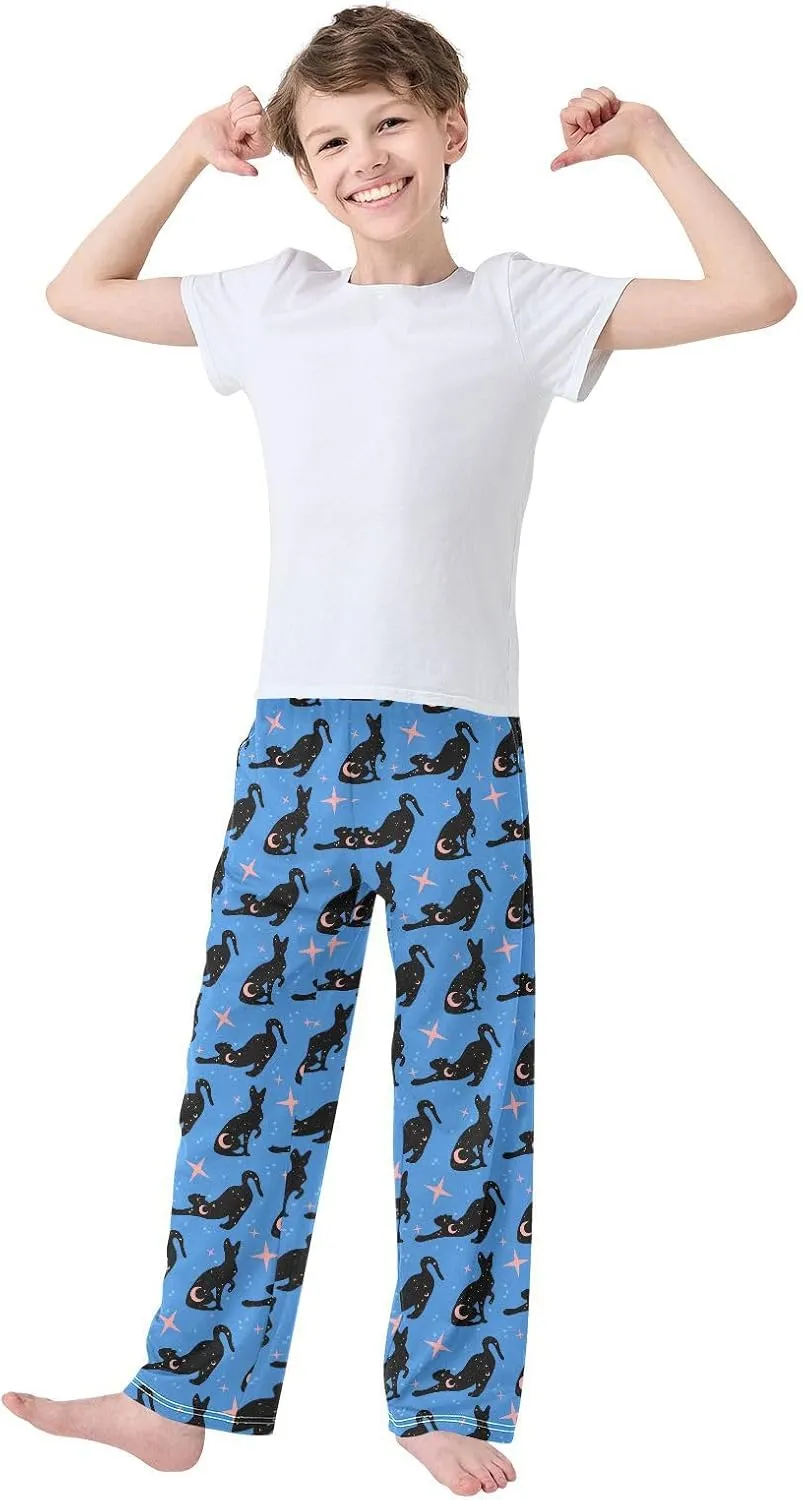 Pajama Bottoms, Magical Cats Pajamas Pant Sleep Long Pants Black Lounge Wear Sleepwear Pjs