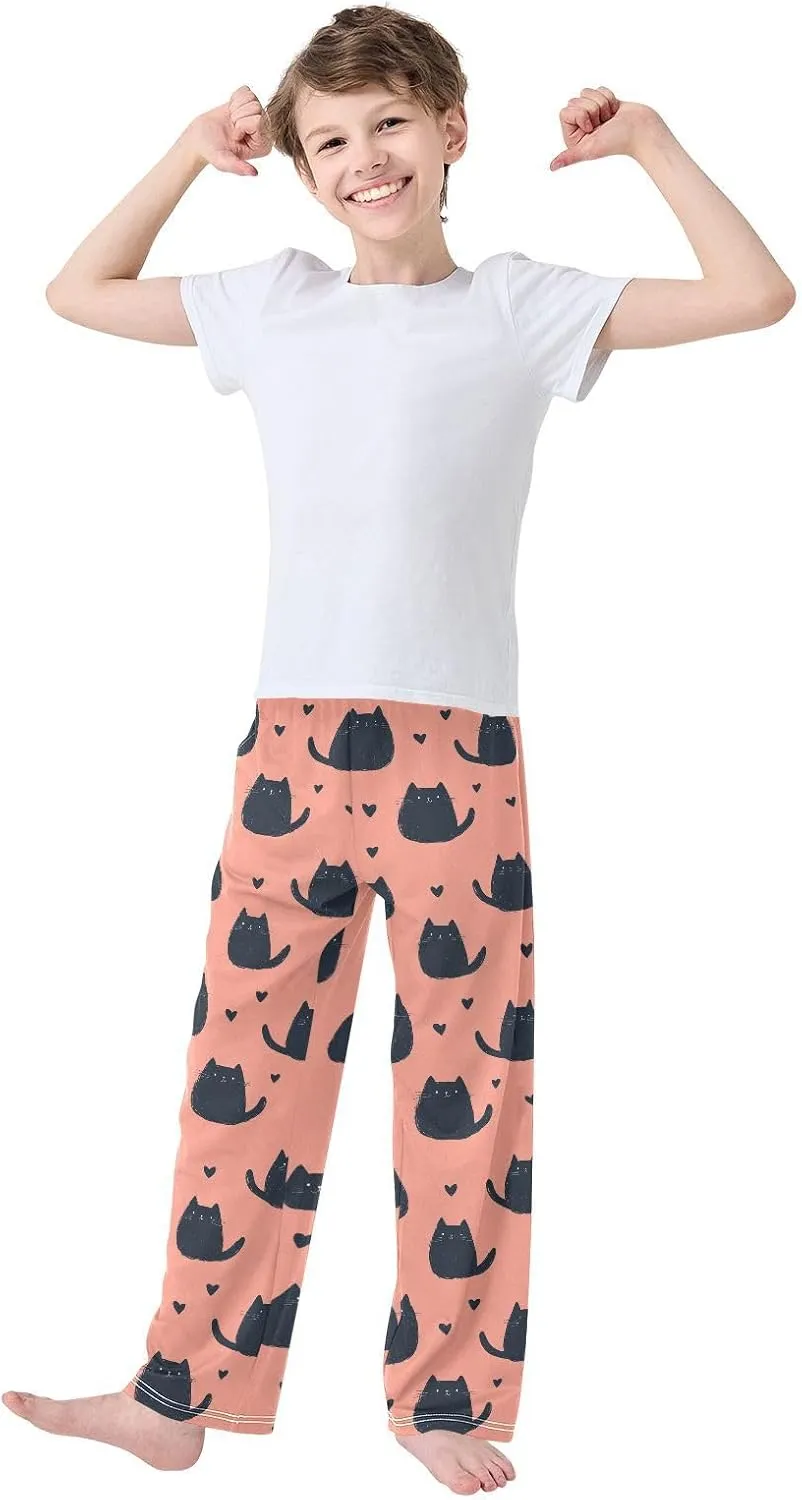 Pajama Bottoms, Pajamas Long Pant Cartoon Cat Lounge Wear Casual Sleep Pants Soft Pjs Sleepwear