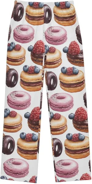 Pajama Bottoms, Pajamas Long Pant Cartoon Chocolate Desserts Lounge Wear Casual Sleep Pants Soft Pjs Sleepwear
