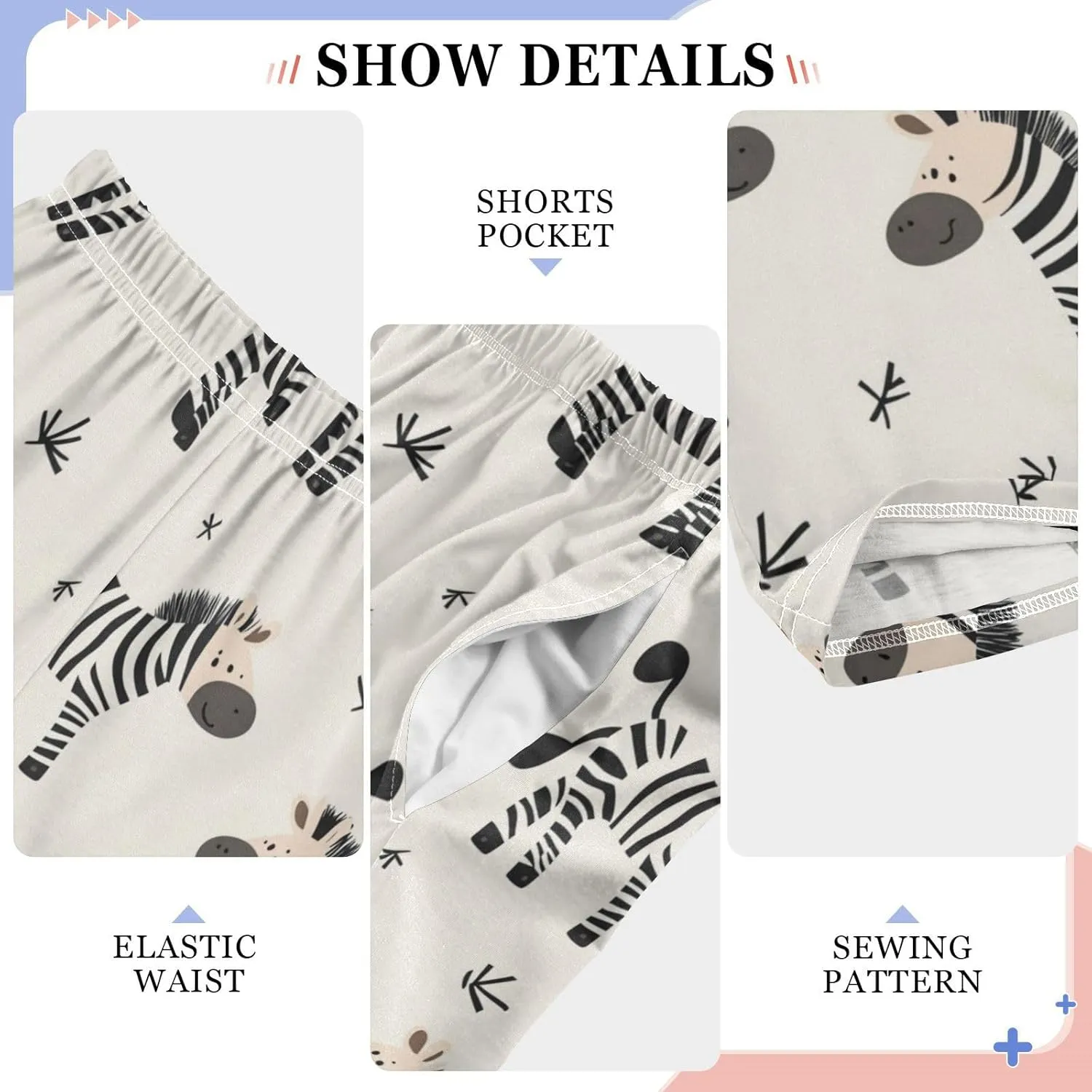 Pajama Bottoms, Pajamas Long Pant Cartoon Zebras Lounge Wear Casual Sleep Pants Soft Pjs Sleepwear