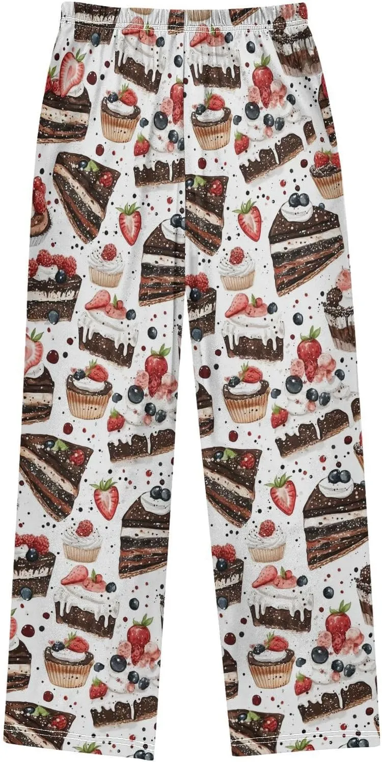 Pajama Bottoms, Pajamas Long Pant Chocolate Cakes Lounge Wear Casual Sleep Pants Soft Pjs Sleepwear