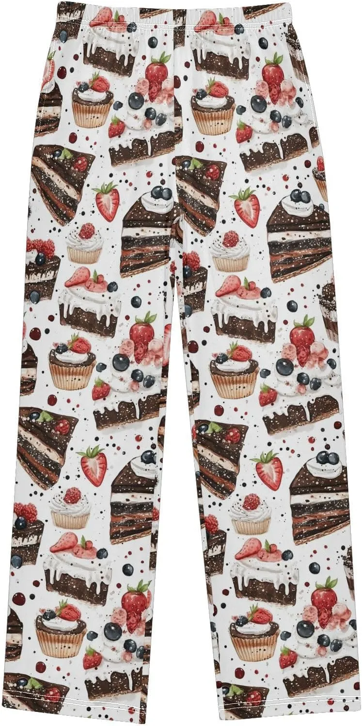 Pajama Bottoms, Pajamas Long Pant Chocolate Cakes Lounge Wear Casual Sleep Pants Soft Pjs Sleepwear