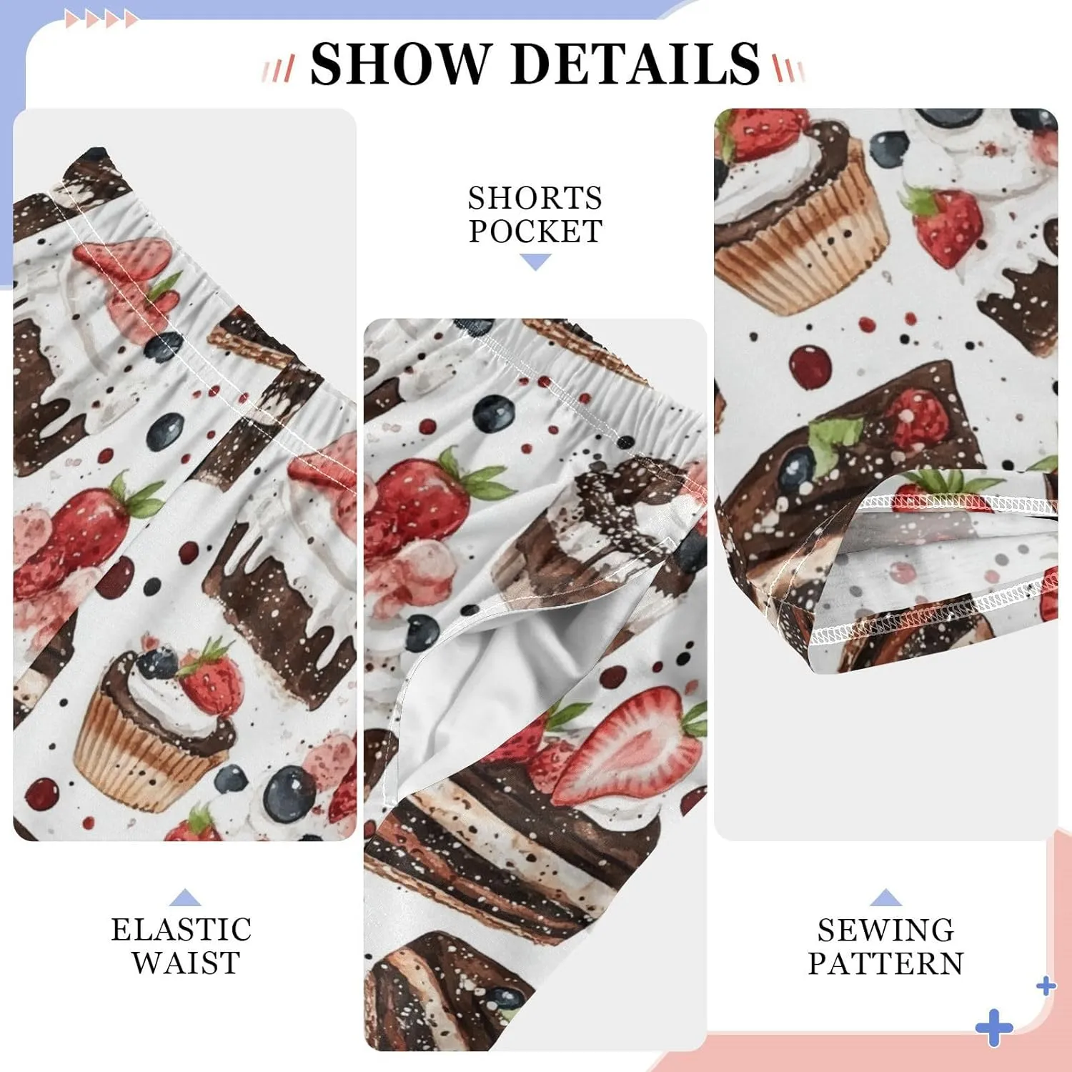 Pajama Bottoms, Pajamas Long Pant Chocolate Cakes Lounge Wear Casual Sleep Pants Soft Pjs Sleepwear