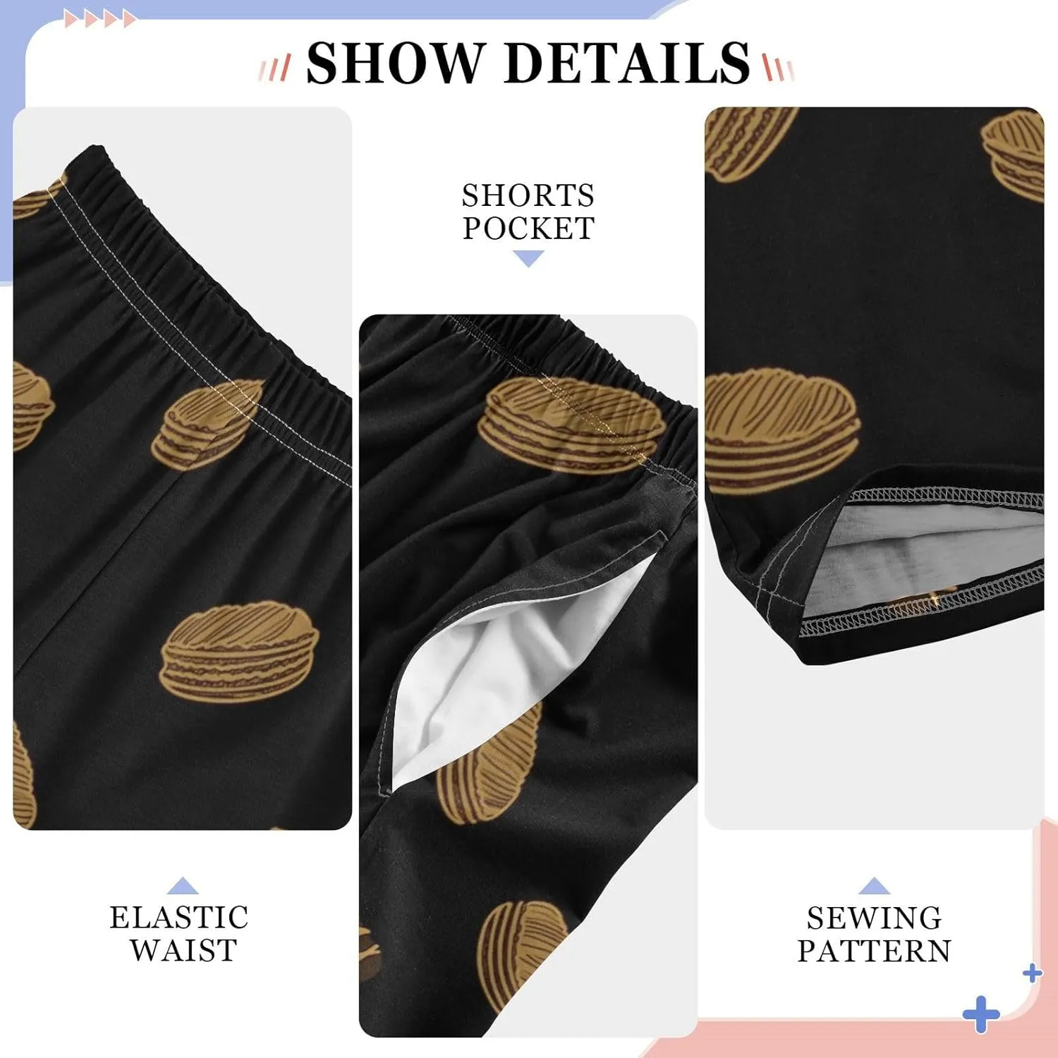 Pajama Bottoms, Pajamas Long Pant Chocolate Desserts Lounge Wear Casual Sleep Pants Soft Pjs Sleepwear