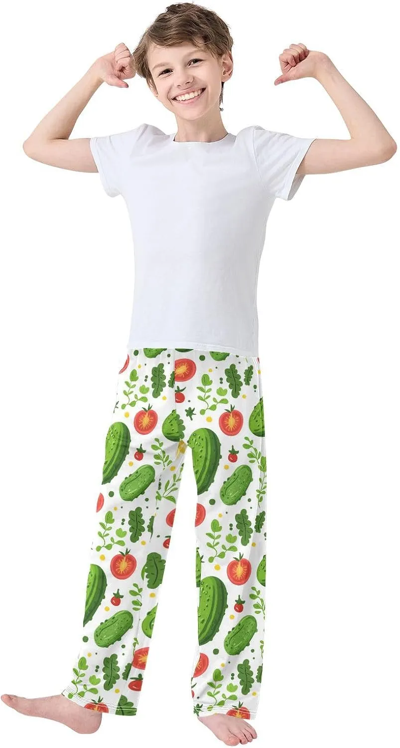 Pajama Bottoms, Pajamas Long Pant Cucumber Tomato Lounge Wear Casual Sleep Pants Soft Pjs Sleepwear