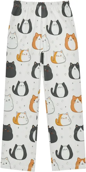Pajama Bottoms, Pajamas Long Pant Cute Cartoon Cats Lounge Wear Casual Sleep Pants Soft Pjs Sleepwear