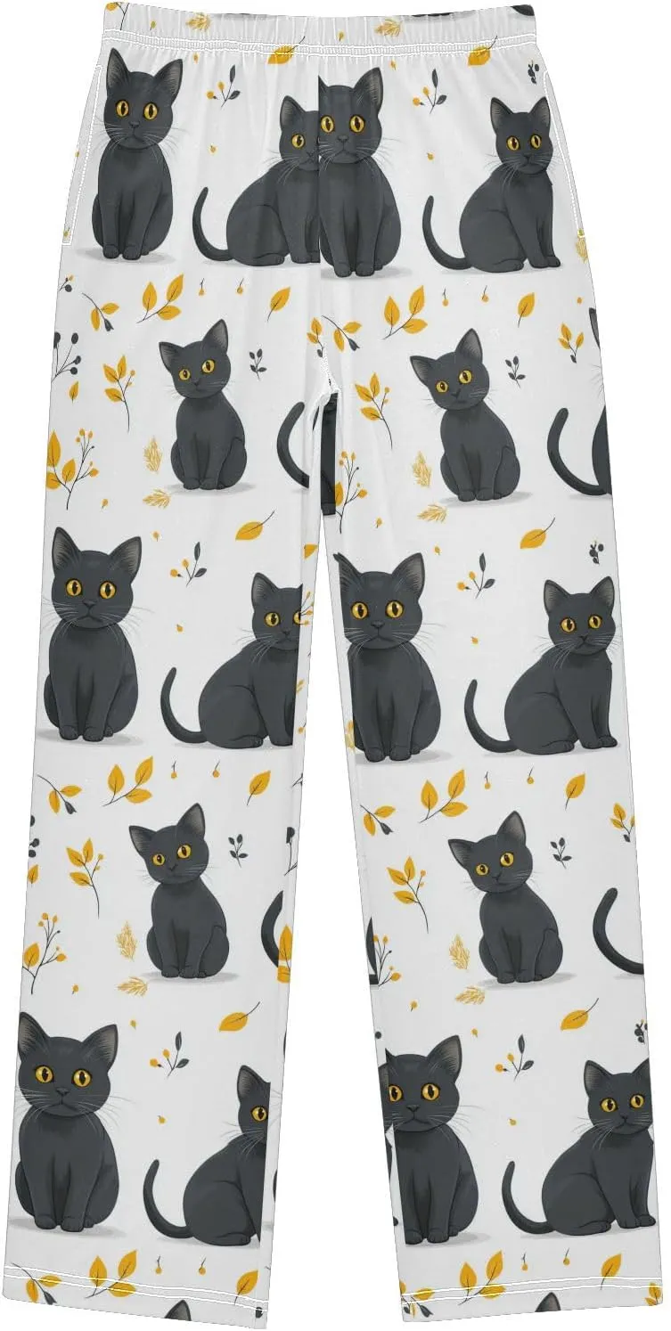 Pajama Bottoms, Pajamas Long Pant Cute Cat Lounge Wear Casual Sleep Pants Soft Pjs Sleepwear