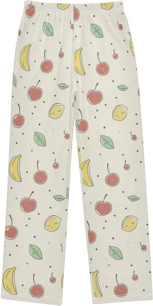 Pajama Bottoms, Pajamas Long Pant Cute Fruits Lounge Wear Casual Sleep Pants Soft Pjs Sleepwear