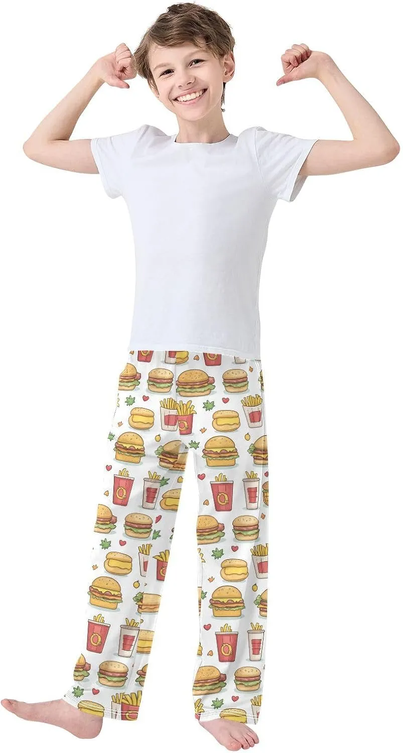 Pajama Bottoms, Pajamas Long Pant Fast Foods Lounge Wear Casual Sleep Pants Soft Pjs Sleepwear