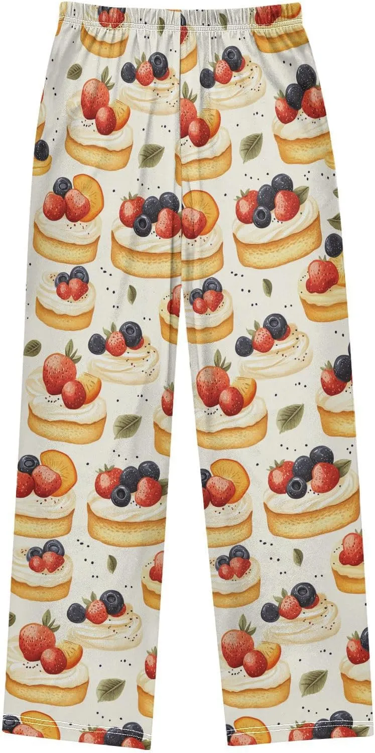 Pajama Bottoms, Pajamas Long Pant Sweets Desserts Lounge Wear Casual Sleep Pants Soft Pjs Sleepwear