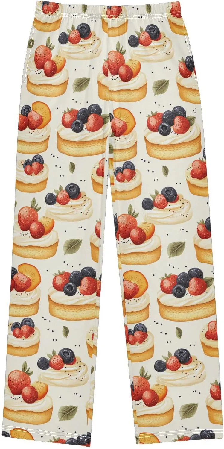 Pajama Bottoms, Pajamas Long Pant Sweets Desserts Lounge Wear Casual Sleep Pants Soft Pjs Sleepwear