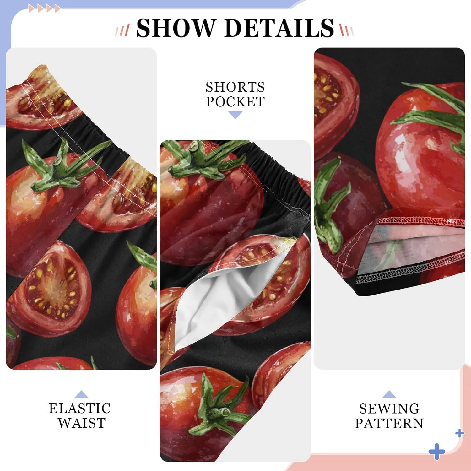 Pajama Bottoms, Pajamas Long Pant Tomato Fruit Lounge Wear Casual Sleep Pants Soft Pjs Sleepwear