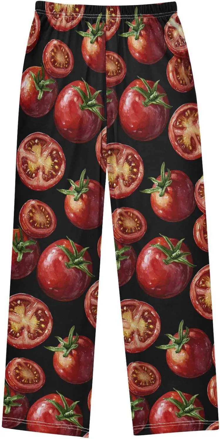 Pajama Bottoms, Pajamas Long Pant Tomato Fruit Lounge Wear Casual Sleep Pants Soft Pjs Sleepwear