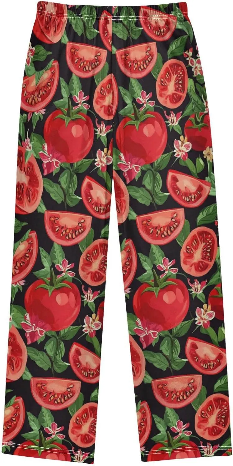 Pajama Bottoms, Pajamas Long Pant Tomato Slice Lounge Wear Casual Sleep Pants Soft Pjs Sleepwear