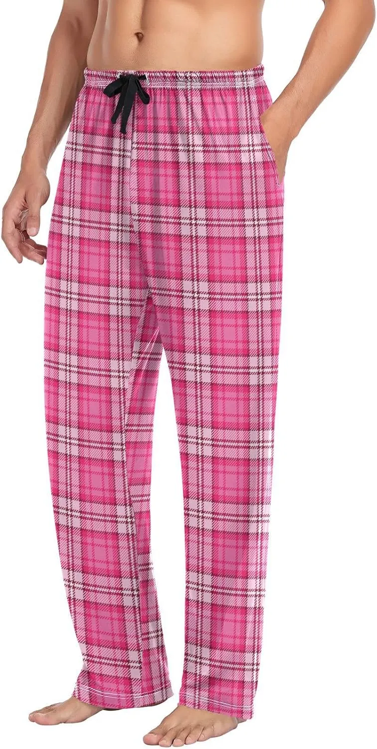 Pajama Pants for Men, Dinosaur Dino Animal Print Yellow Men's Separate Bottoms, Lounge Pants, Relaxed Sleep Pant