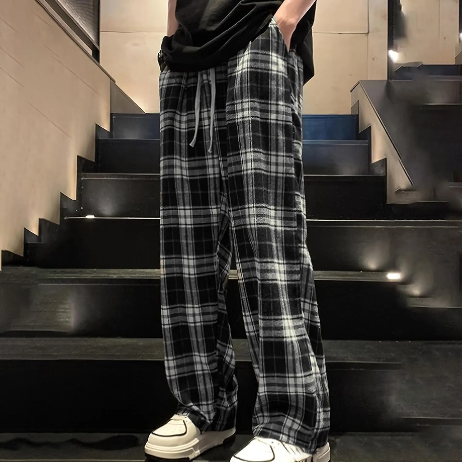 Pajama Pants for Men, Men's Separate Bottoms Warm Plaid Lounge Men's Pajama Bottoms Soft Sleep Pants