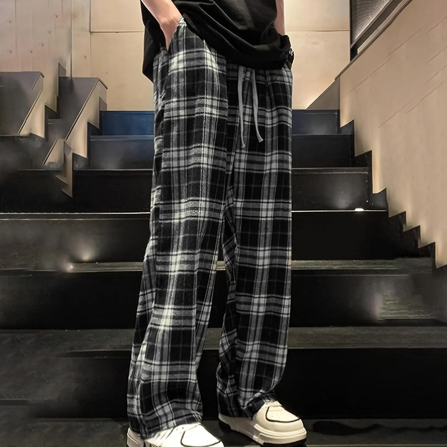 Pajama Pants for Men, Men's Separate Bottoms Warm Plaid Lounge Men's Pajama Bottoms Soft Sleep Pants