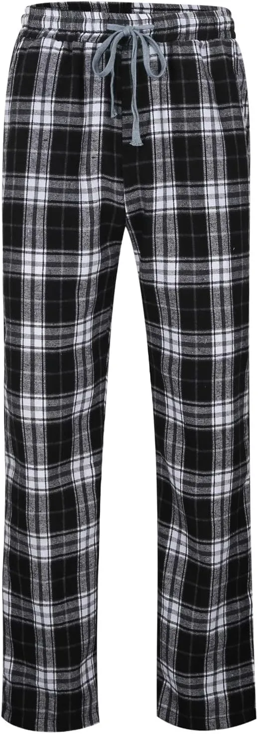 Pajama Pants for Men, Men's Separate Bottoms Warm Plaid Lounge Men's Pajama Bottoms Soft Sleep Pants