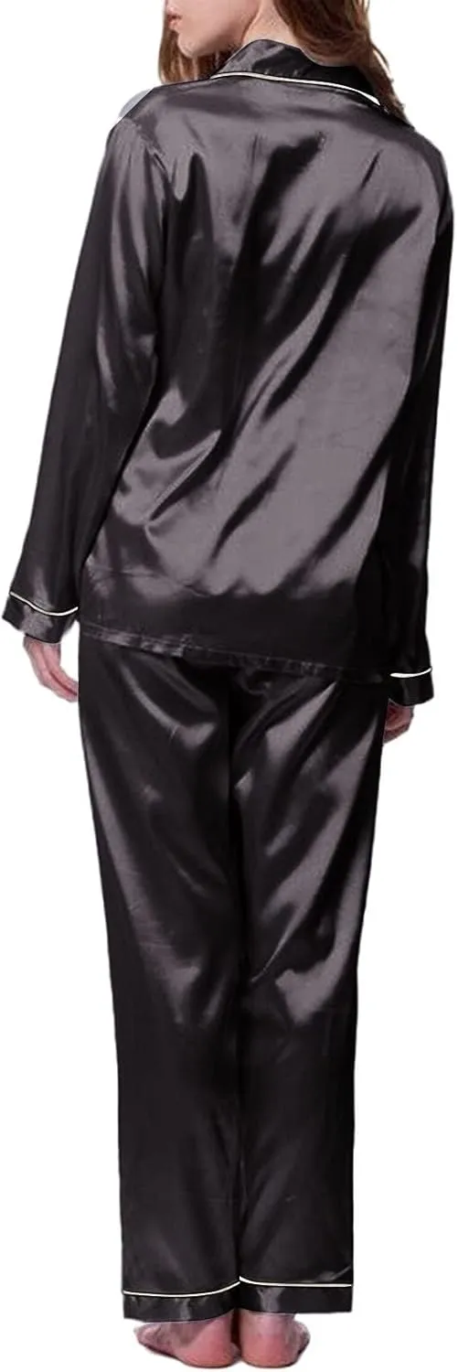 Pajama Sets for Women Pajamas for Women Set Long Sleeve Button Up Sleepwear Soft Lightweight Pajamas 2 Piece Lounge