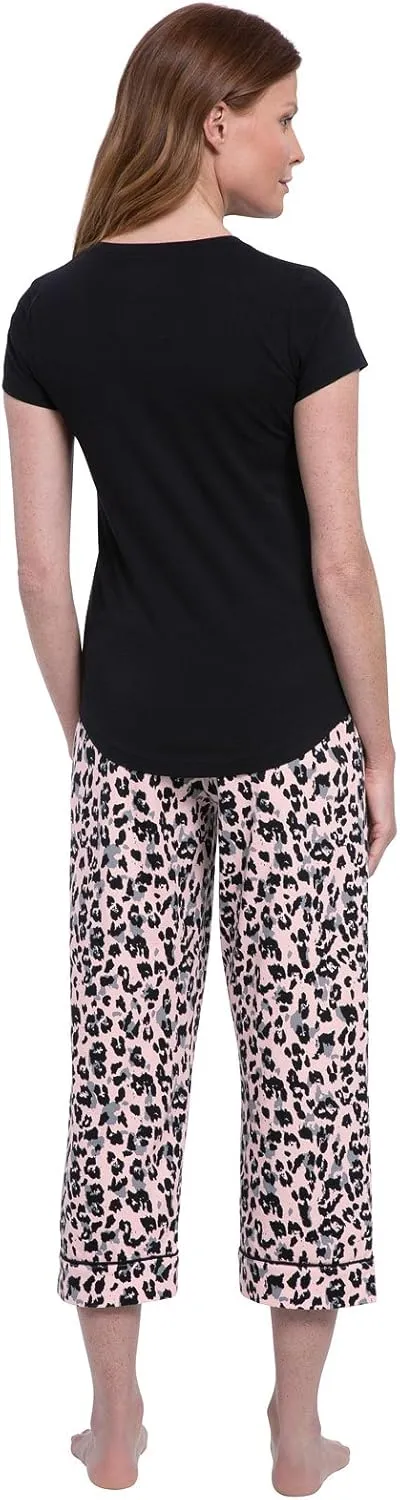 PajamaGram Womens PJs Sets - Ladies Pajamas Capris 100% Cotton
