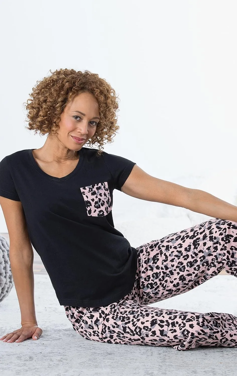 PajamaGram Womens PJs Sets - Ladies Pajamas Capris 100% Cotton