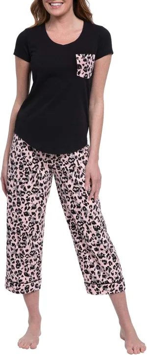 PajamaGram Womens PJs Sets - Ladies Pajamas Capris 100% Cotton