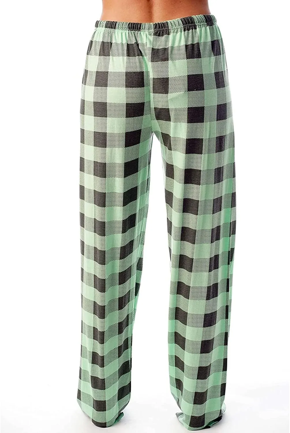 Pajamas Pants for Women 2024 Plaid Pants Soft Comfy Stretchy Drawstring Christmas Sleep Botton Pants