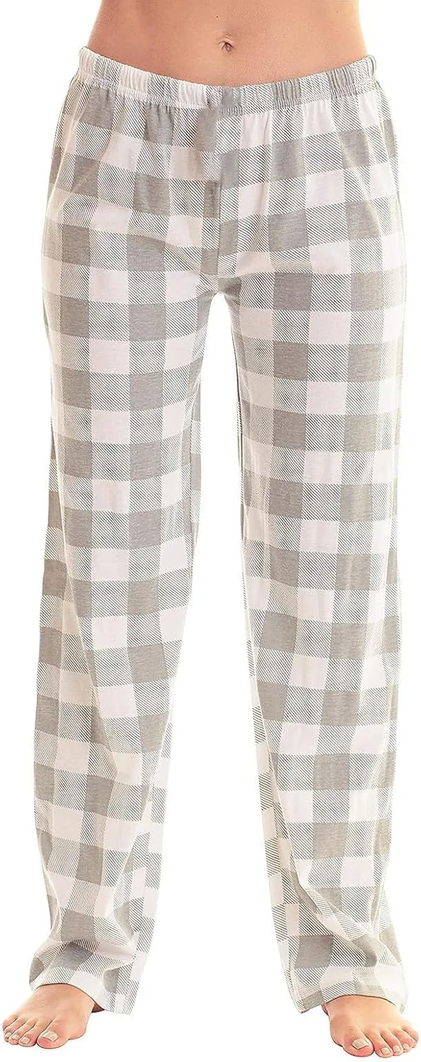 Pajamas Pants for Women 2024 Plaid Pants Soft Comfy Stretchy Drawstring Christmas Sleep Botton Pants