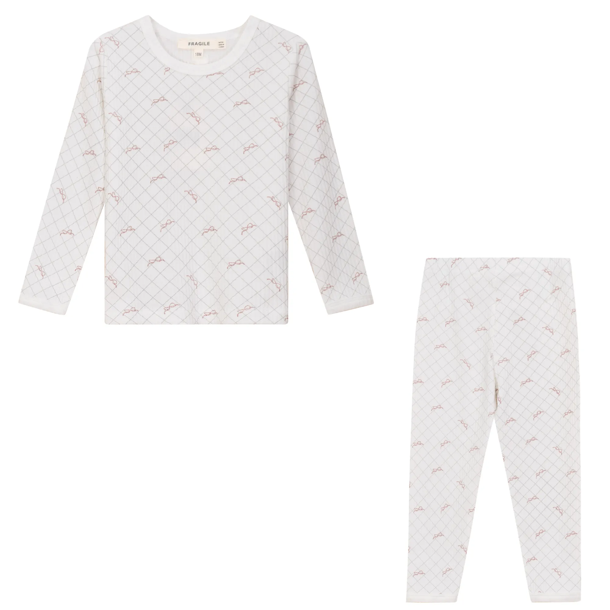 pajamas shirt l/s with print - white/blossom