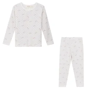 pajamas shirt l/s with print - white/blossom
