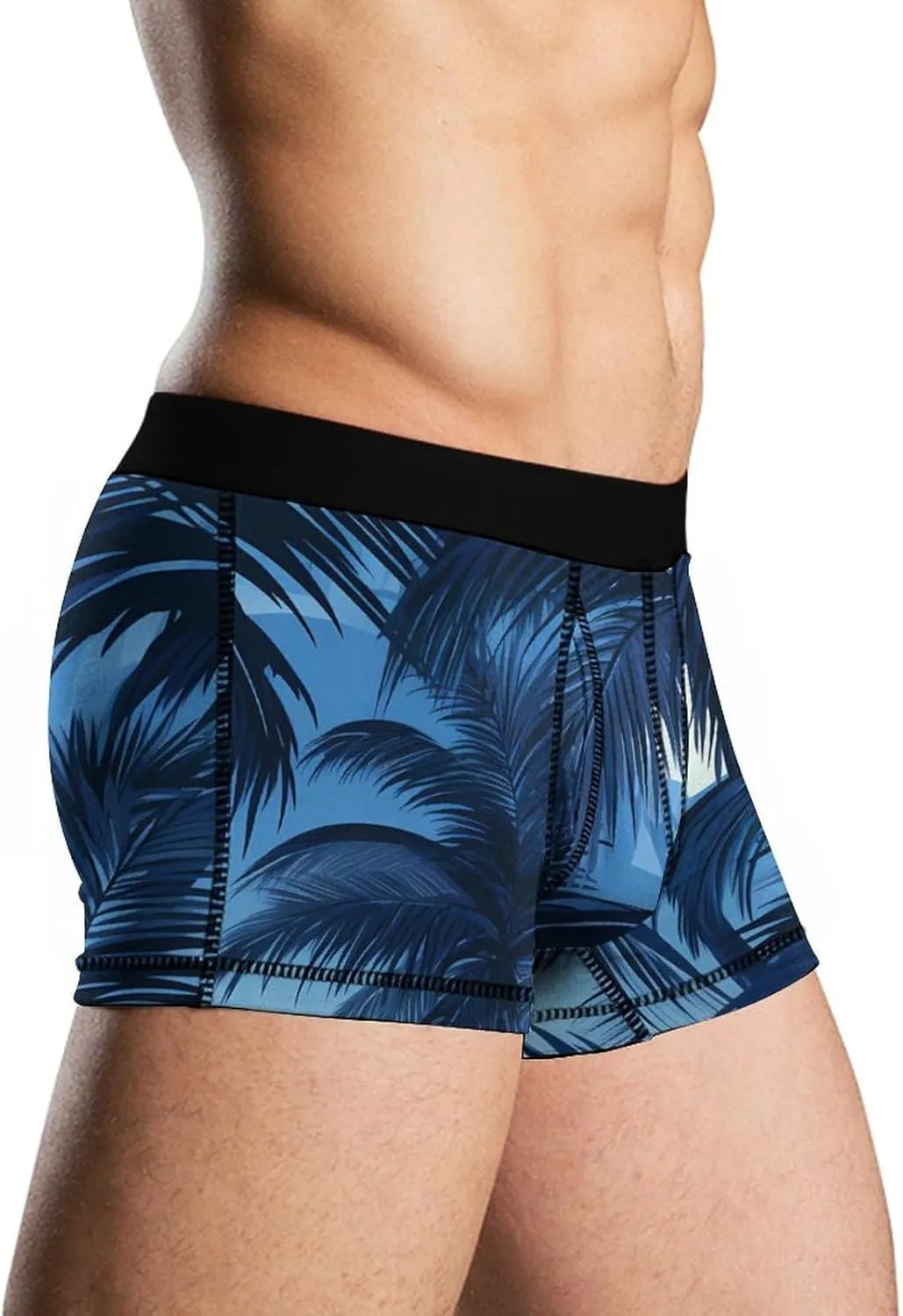 Palm Shadow Mens Boxer Brief Funny Underwear Trunks Breathable Soft Printed Shorts