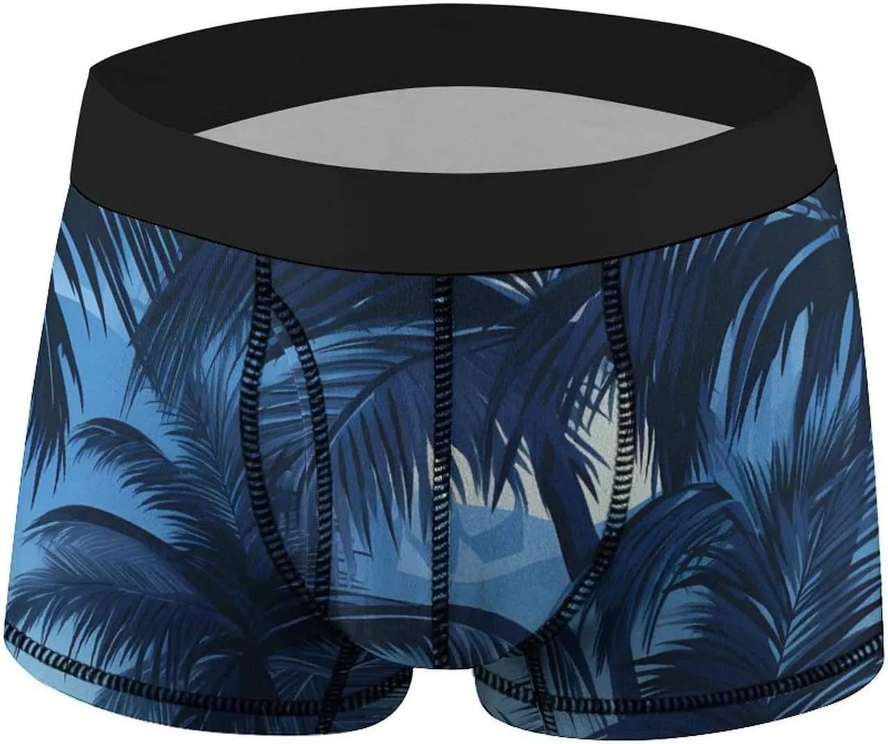 Palm Shadow Mens Boxer Brief Funny Underwear Trunks Breathable Soft Printed Shorts