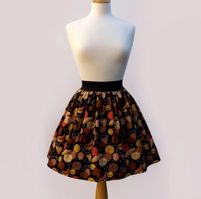 Heat Dissipating Fabric Polka Dot Pan Dulce Elastic Skirt #S-AP715