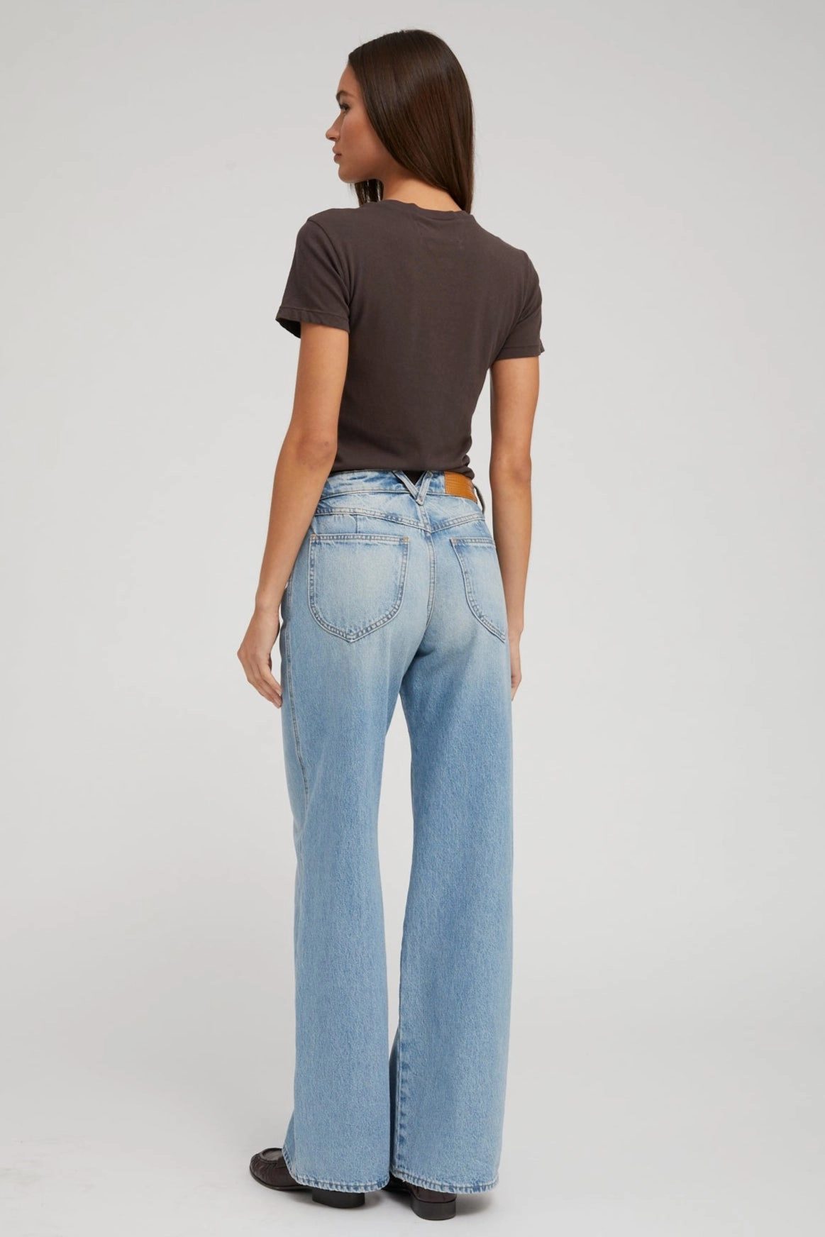 Basic Stretch Hip Friendly Pockets Paradis Vintage Wide Leg
