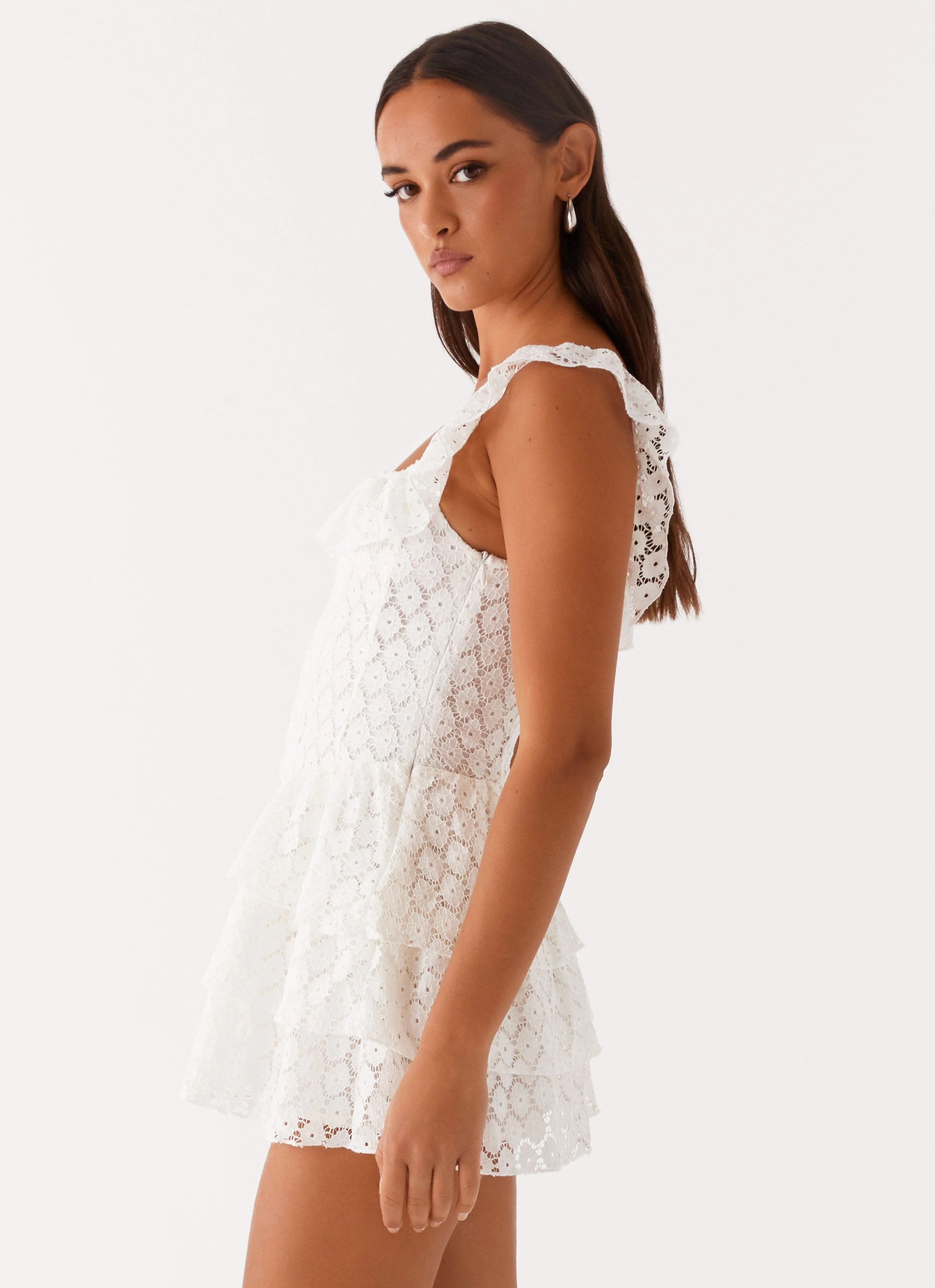 Fresh Fit Minimal Design Paradise Dreams Corset Mini Dress - White