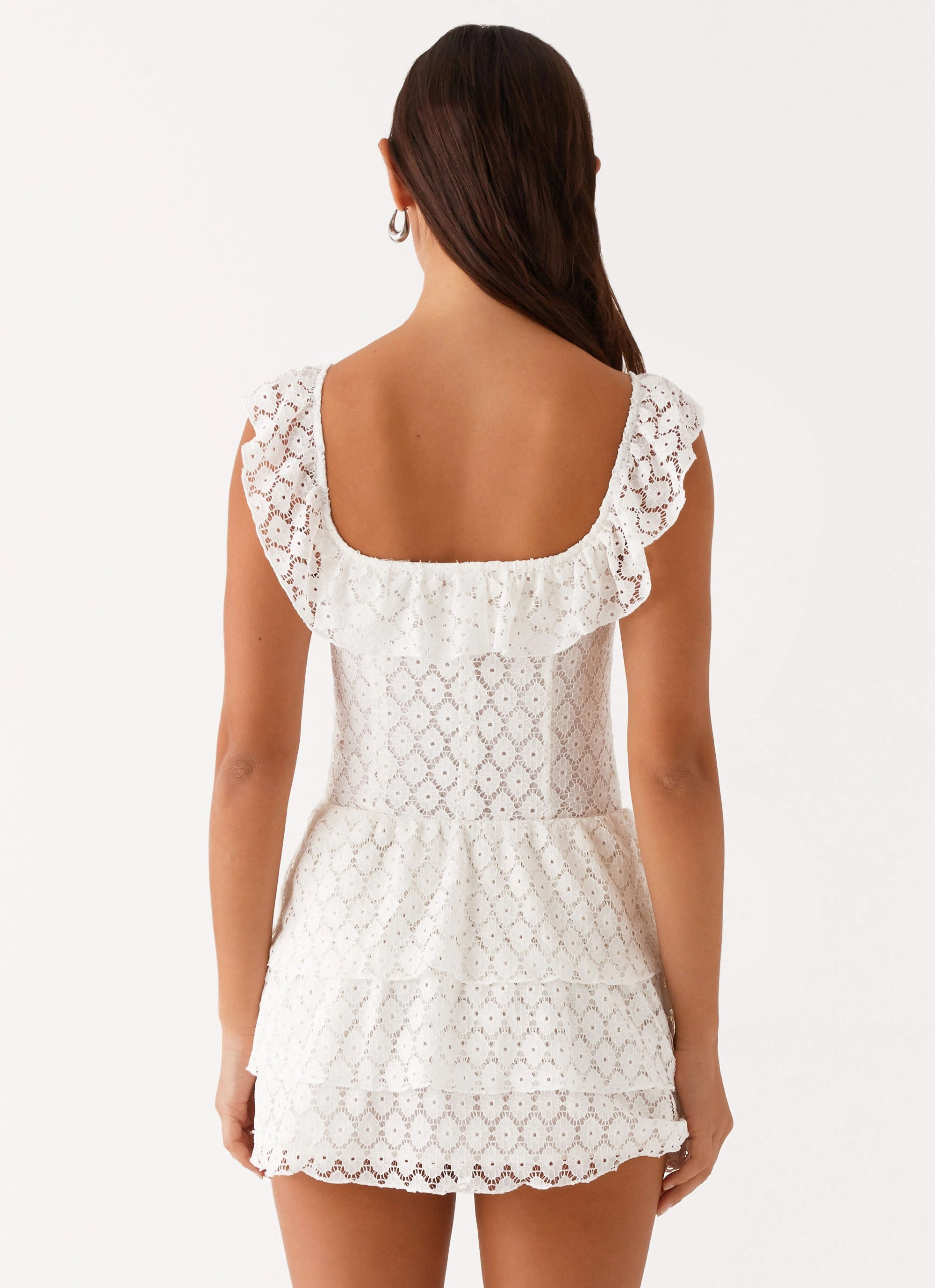 Paradise Dreams Corset Mini Dress - White Relax Tones