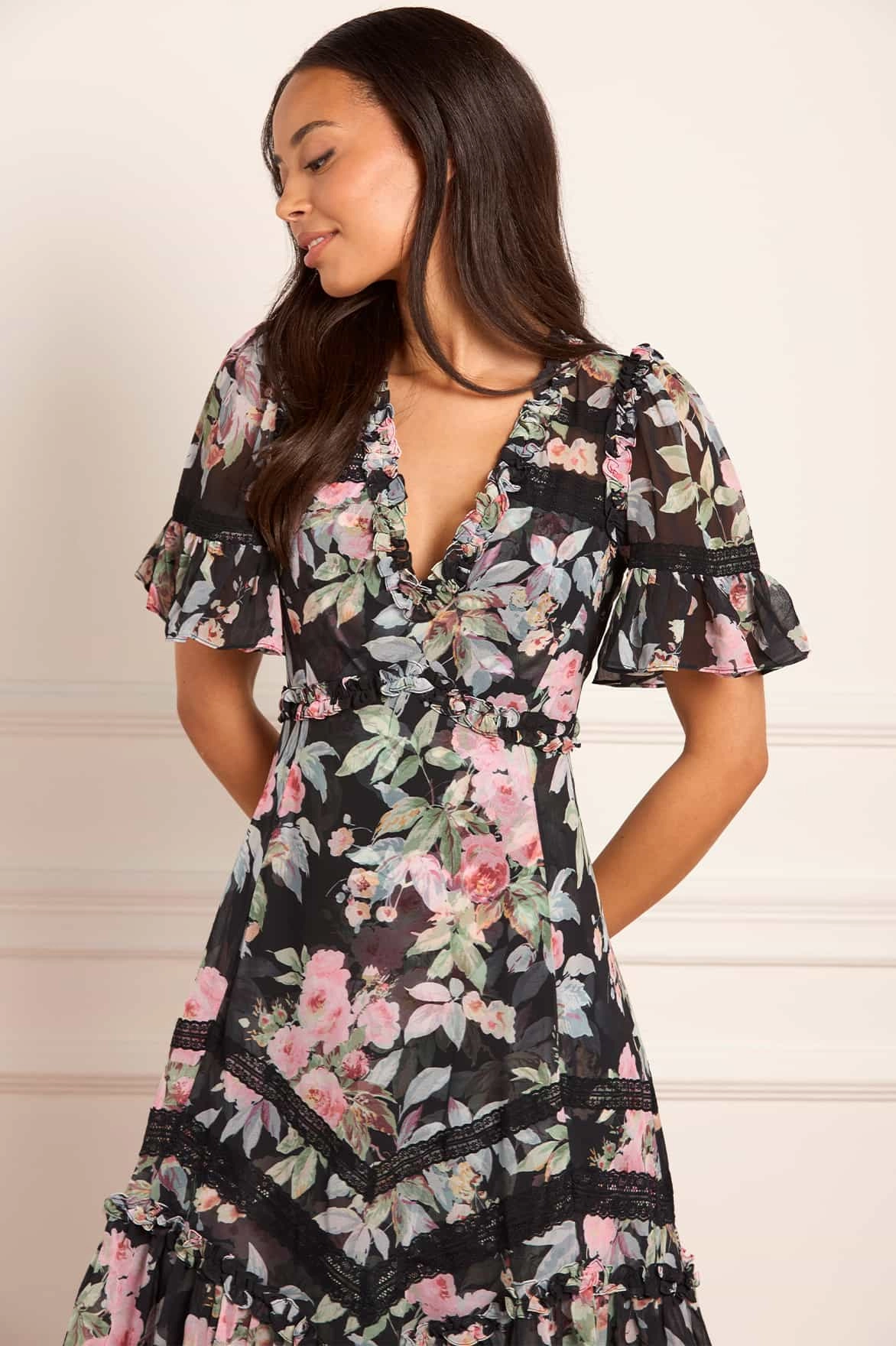 Travel Option Paradise Garden Sonata Georgette Ballerina Dress