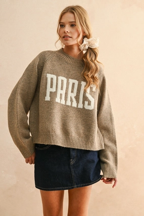 Paris Overized Sweater in Straw Hypoallergenic fabric Adaptive Temperature Control